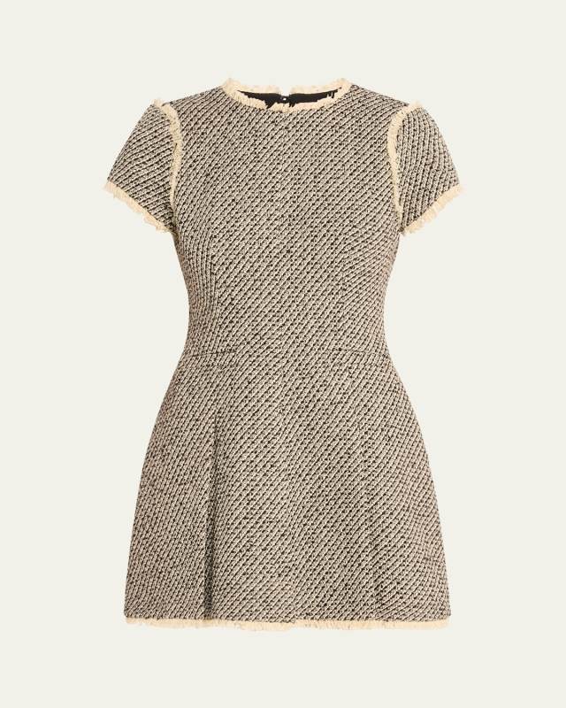 Nova Metallic Tweed Mini Dress
